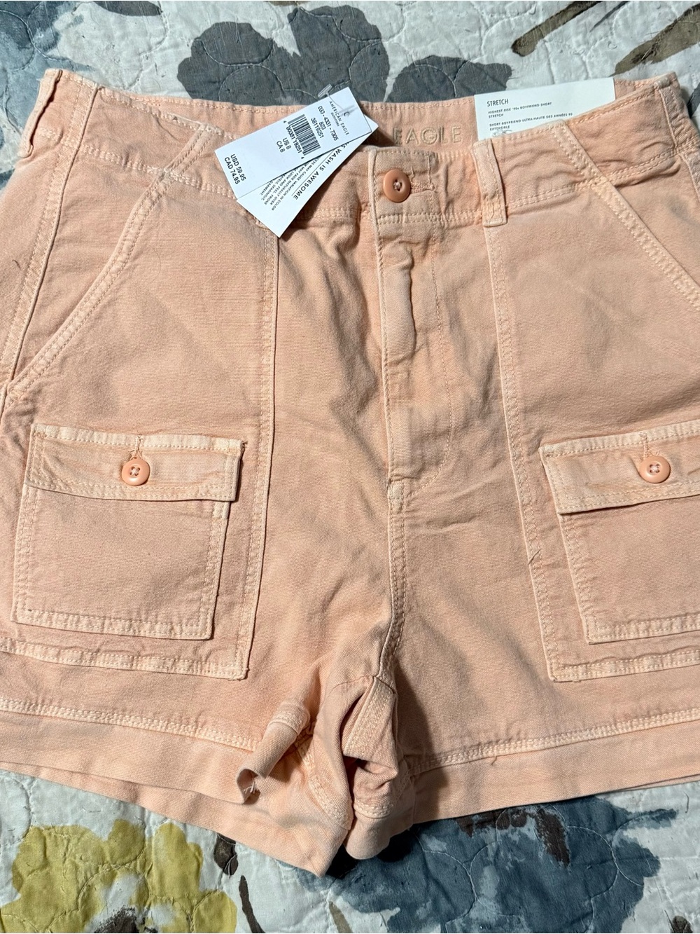 American Eagle High Waist 90’s Boyfriend Cargo Shorts